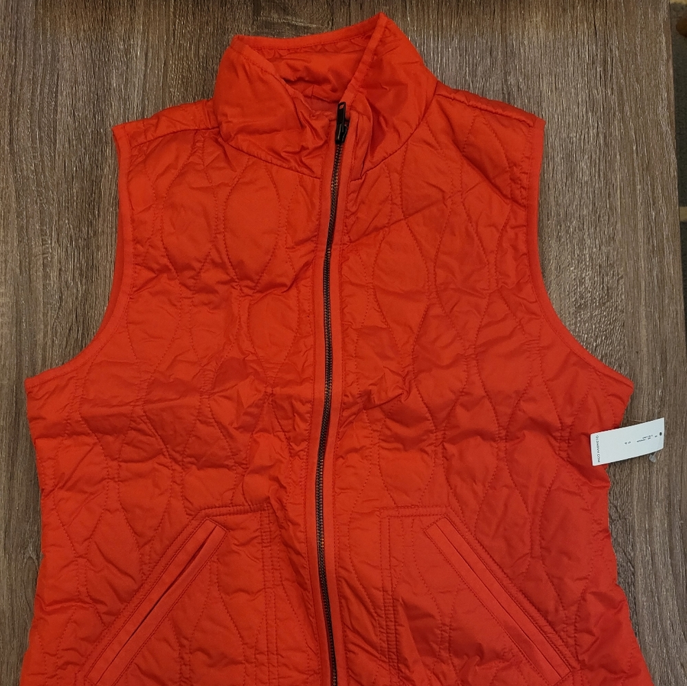 Brand New Orange quilted vest